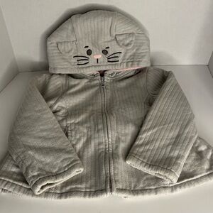 Gymboree Gray Quilted Cat Face Jacket